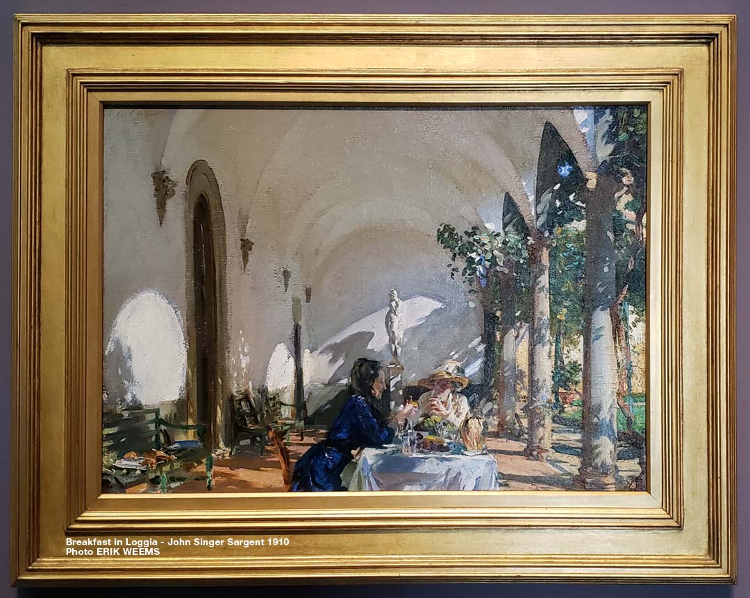 Oil Painting - Breakfast in Loggia by John Singer Sargent - 1910